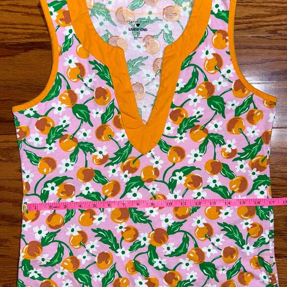 Draper James x Lands’ End Peach Floral Sleeveless Cotton Mini Dress Size XS - Picture 15 of 16